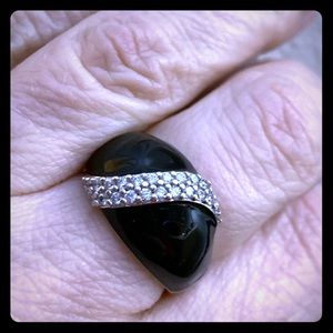 Sterling Silver-Zirconia Ring Size 8